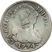 2 Reales Type III Counterstamp obverse image