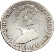 2 Reales Type III Counterstamp obverse image