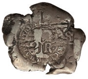 2 Reales Type V Counterstamp, Costa Rica, 1846 reverse image