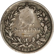 2 Reales Type VII Countermark, Costa Rica, 1849-1857 reverse image