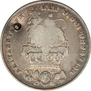 2 Reales Type VII Countermark, Costa Rica, 1849-1857 reverse image