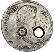 8 Reales Type I Countermark obverse image