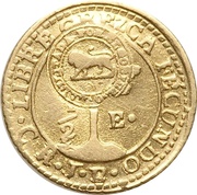 ½ Escudo Type VII Counterstamp reverse image