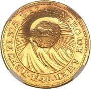 1 Escudo Type VII Counterstamp obverse image
