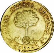 4 Escudos Type II Countermark obverse image