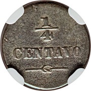 ¼ Centavo reverse image