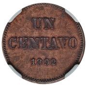 1 Centavo Piedfort reverse image