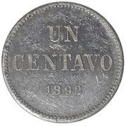 1 Centavo Piedfort reverse image