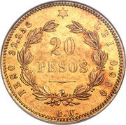 20 Pesos reverse image