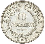 10 Céntimos Pattern, Costa Rica, 1928 reverse image
