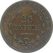 25 Céntimos, Costa Rica, 1945 reverse image