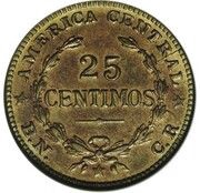 25 Céntimos Piedfort, Costa Rica, 1946 reverse image