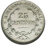 25 Céntimos Piedfort, Costa Rica, 1946 reverse image