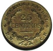 25 Céntimos Pattern, Costa Rica, 1946 reverse image