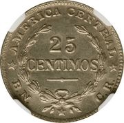 25 Céntimos Pattern, Costa Rica, 1946 reverse image