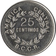 25 Céntimos Magnetic, Costa Rica, 1980 reverse image