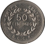 50 Céntimos, Costa Rica, 1965-1978 reverse image
