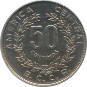 50 Céntimos, Costa Rica, 1982-1990 reverse image