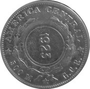 1 Colón Counterstamped Coinage, Costa Rica, 1923 reverse image