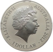 1 Dollar - Elizabeth II 4th Portrait - Kangaroo in Outback - Silver Bullion Coin obverse image
