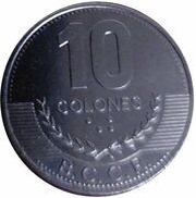 10 Colones, Costa Rica, 2021 reverse image