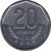 20 Colones reverse image
