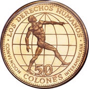 50 Colones Inter-American Human Rights Convention reverse image