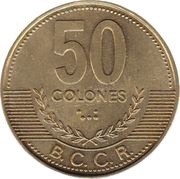 50 Colones, Costa Rica, 2002 reverse image