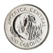100 Colones Manatee, Costa Rica, 1974 reverse image