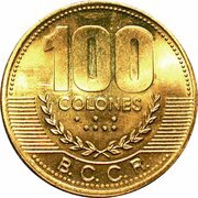 100 Colones, Costa Rica, 2000 reverse image
