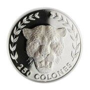 250 Colones Jaguar, Costa Rica, 1982 reverse image
