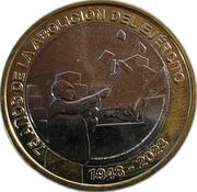 500 Colones Abolition of the Costa Rican Army reverse image