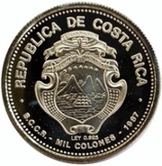 1000 Colones Oscar Arias obverse image