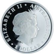 1 Dollar - Elizabeth II 4th Portrait - Land Down Under; Opera House obverse image