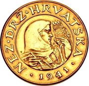 1 Kuna Pattern; Type 1, gold obverse image