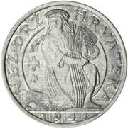2 Kune Pattern; Aluminium obverse image