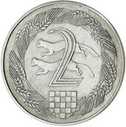 2 Kune Pattern; Nickel reverse image