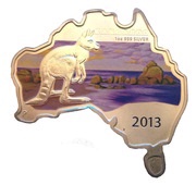 1 Dollar - Elizabeth II 4th Portrait - Kangaroo, Australia, 2013 reverse image