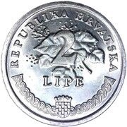 2 Lipe Croatian text obverse image
