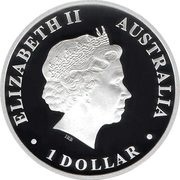 1 Dollar - Elizabeth II 4th Portrait - Discover Australia - Kangaroo obverse image