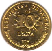 10 Lipa Croatian text obverse image