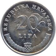 20 Lipa Croatian text obverse image