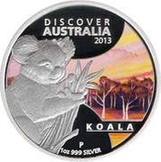 1 Dollar - Elizabeth II 4th Portrait - Discover Australia - Koala reverse image