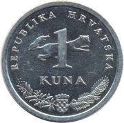 1 Kuna Croatian text obverse image