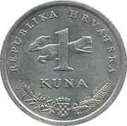 1 Kuna Latin text obverse image