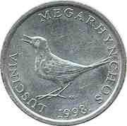 1 Kuna Latin text reverse image