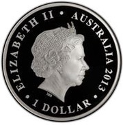 1 Dollar - Elizabeth II 4th Portrait - Land Down Under; Captain James Cook obverse image