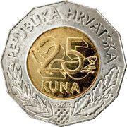 25 Kuna Euro Currency obverse image