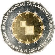 25 Kuna Candidate for the European Union, Croatia, 2004 reverse image