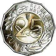 25 Kuna 25th Anniversary of the Kuna obverse image